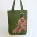 Watchful greyhound tote bag