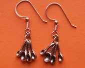 I Love to Cook and Bake Earrings with Tiny Spoons in Antiqued Copper