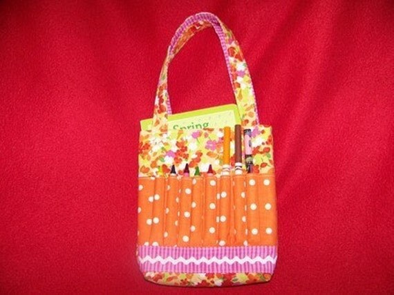 Childs Crayon Tote Bag pdf pattern, both large and small patterns ...