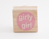 FREE SHIPPING Girly Girl Rubber Stamp