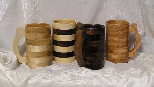 Wooden Tankard, Mug, Cup Stein for Wine, Ale, Beer