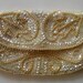 Vintage Off White Sequin and Beaded Clutch