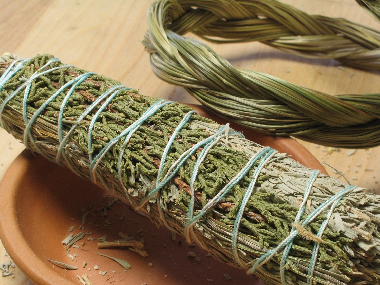 Desert Sage, Juniper and Sweetgrass Smudge Stick