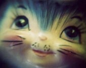 Blue Cat Art, Miss Priss, 5x5 Fine Art Polaroid Photography Print
