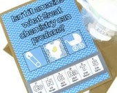 Chemistry Periodic Table Congrats Baby Card Blue