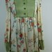 Sweet and Flowery 1970's Dress with Heart Buttons