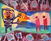Monster Cave Outsider Art Brut Naive Primitive Elisa