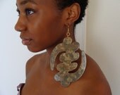 Gye Nyame Earrings / camouflage