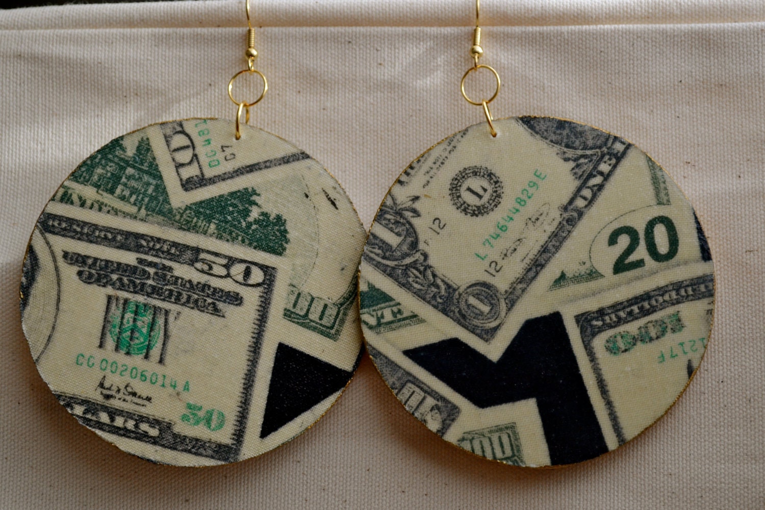 Money Earrings in Three Inches