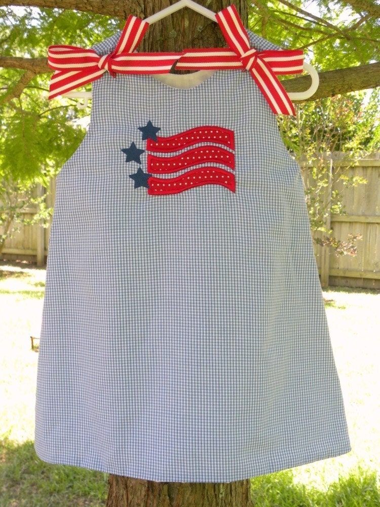 Girls 4th of July Dress or Bubble FREE PERSONALIZATION 3mon- size 5