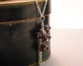 Irradesent purple dangle necklace     Free Shipping