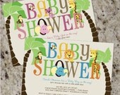 SAFARI Baby Shower Invitations - BOY or GIRL - Printable Design Il_170x135