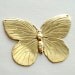 1 Pc Butterfly Large Raw Brass Golden Butterfly Stamping Finding Metal Pendant - WITH HOLES