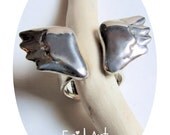 Silver ring with wings