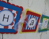 Circus Theme Happy Birthday Banner - You choose the colors