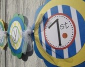 Little Sport Theme Happy Birthday Banner - You choose the colors