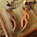1970's Kim Figural Copper Dangle Earrings