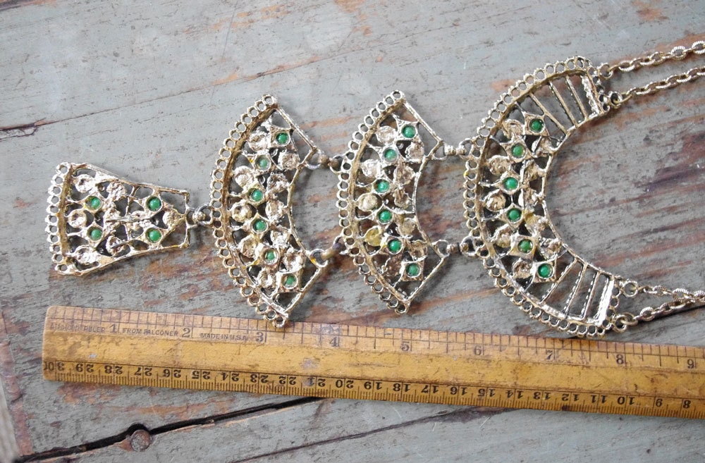 Stunning Runway-Worthy 1960's Layered Ethnic Necklace