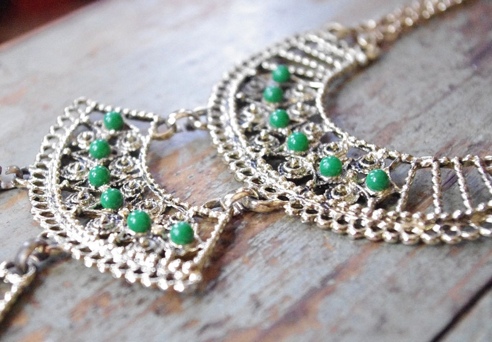 Stunning Runway-Worthy 1960's Layered Ethnic Necklace