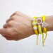 Rhinestone circle bracelet eternity friendship bracelet crystal bracelet stackable light yellow