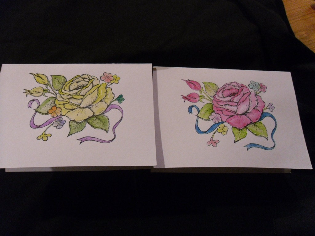 Everyone Loves a Rose set of 6 note cards