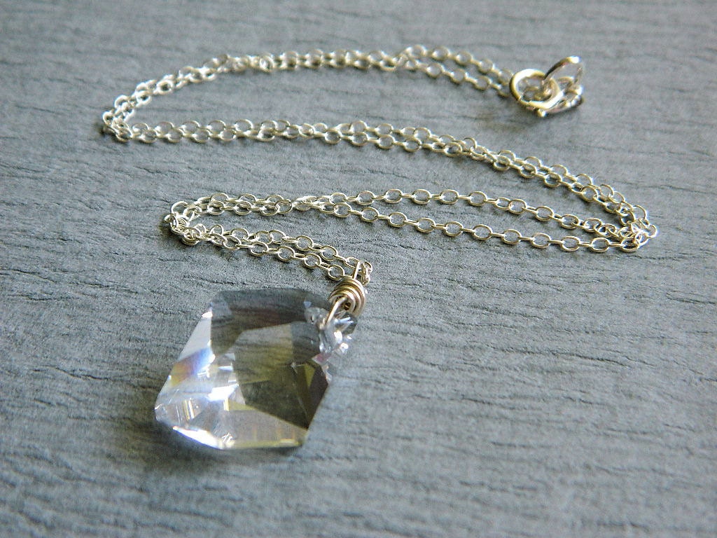 Mother's Day Necklace -- Sterling Silver, Swarovski Spring Break, OOAK, Baby Shower, Mom