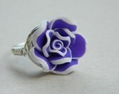 Purple Flower Ring. To Order  - Lilac, Purple, Amethyst, Rose, Custom Ring, Pretty, Simple, Romatic, Lovely