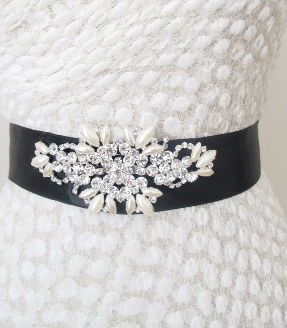 Bridal Belts with Pearls Rhinestones Bridal Sashes Crystal Beaded Bridal Wedding Belt