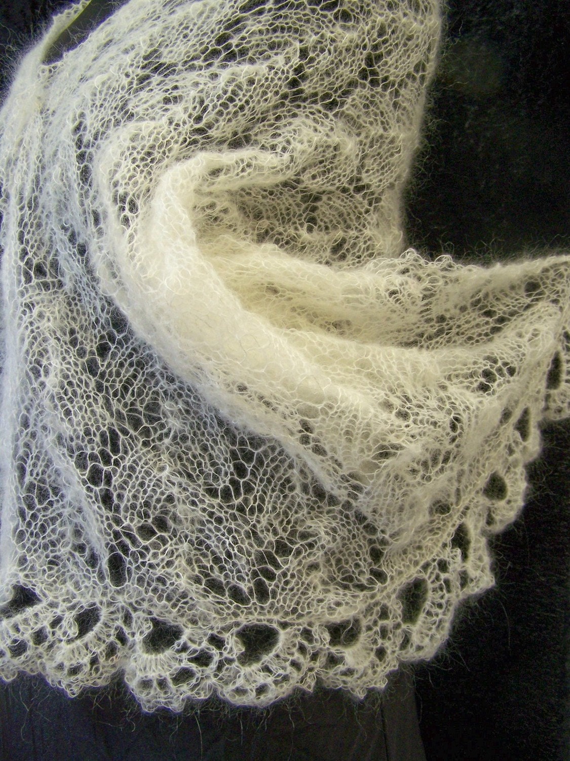 bridal stole silk mohair wedding