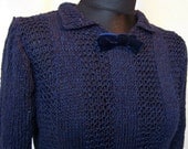 Blue cotton sweater 1940's style