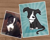 Custom Pet portrait from your photos Cats Dogs Bunnies Snakes