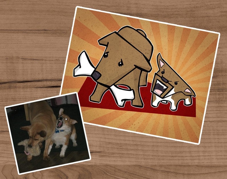 Custom Pet Portrait of YOUR Dog or Cat or Exotic from YOUR pictures