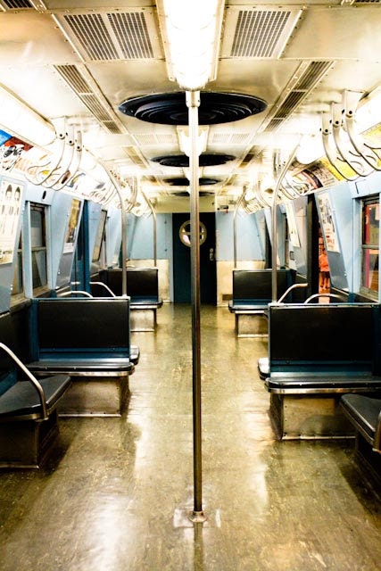 New York City Subway in Baby Blue 8x10 Fine Art Photograph