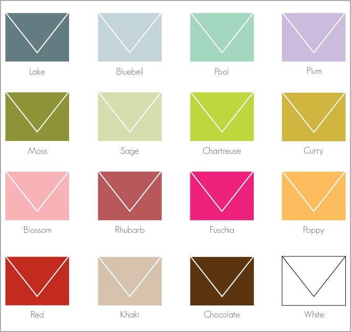 Modern Initial Flat Stationery - Set of 8