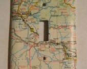 Boise Twin Falls Idaho Road Map Light Switch Plate