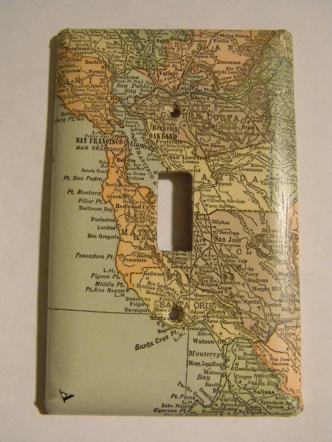 California Map Light Switch Plate