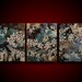 Wall Art. Abstract Painting. 50% OFF Sale Asian Painting. Modern Art. Original. Contemporary Painting. Huge 20 x 48 Blue Brown Turquoise big
