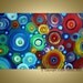 One Day SALE Original Modern Abstract Fantasy Large Oil Painting CIRCLES in MOTION 36X24 by Luiza Vizoli