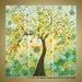 Original Modern Tree Painting Multi Panel Artwork SOFT SPRING BLOSSOM 30x30 by Luiza Vizoli