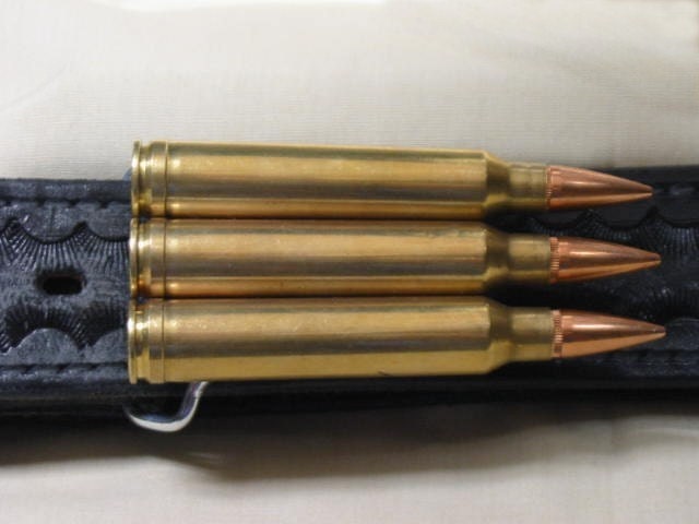 Bullet Belt Buckle 300 Winchester Magnum Brass