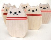 Kitty Bowling Toy Set - Natural Wood