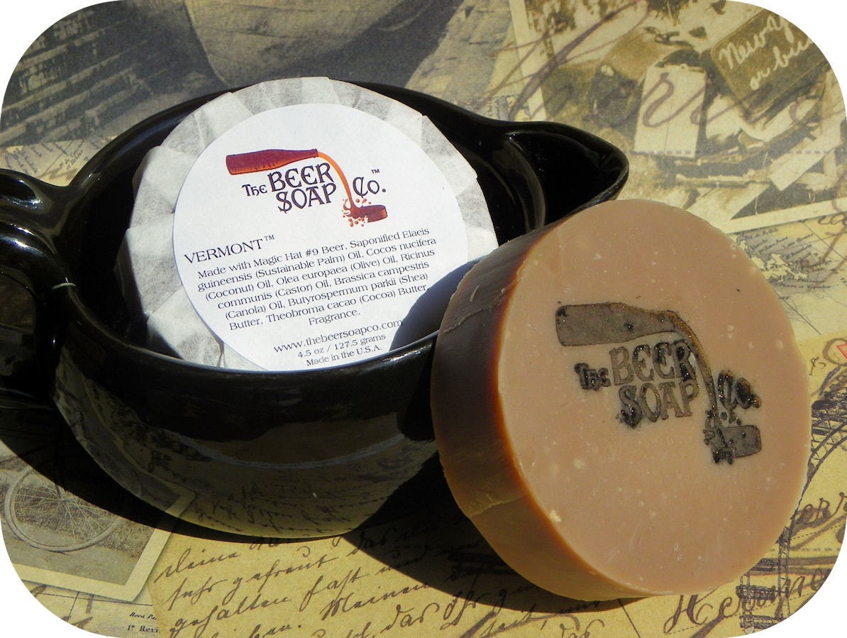 Handmade Soap Gifts For Men - Vermont Beer Soap - Made with Magic Hat No.9