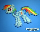 Rainbow Dash My Little Pony Friendship is Magic Perler Bead Sprite