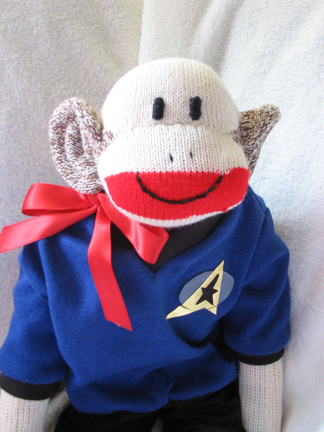 STAR TREK Sock Monkey.  Custom Design by auntyanndesigns.