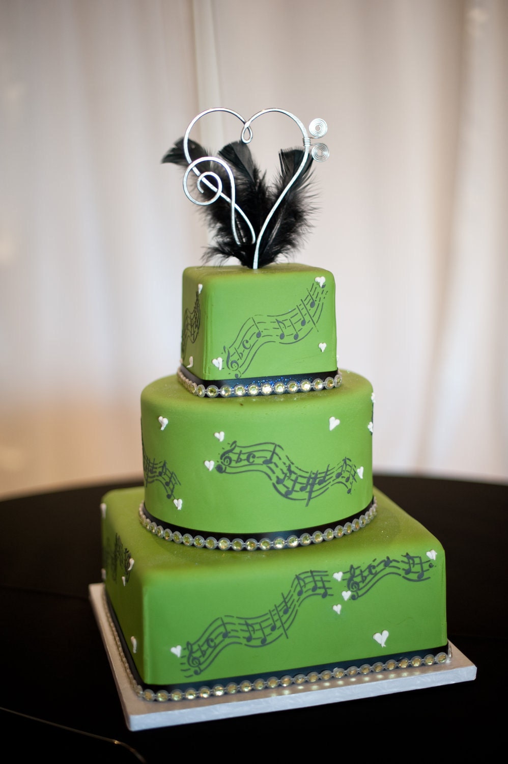 Musical Heart Treble Clef Cake Topper Decoration for All Music Lovers