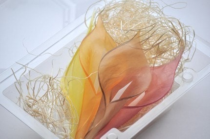 Calla Lily Soap Bouquet, Unique Handmade Fall Wedding Calla Lily Wedding Guest Favor MINIATURE - Boxed