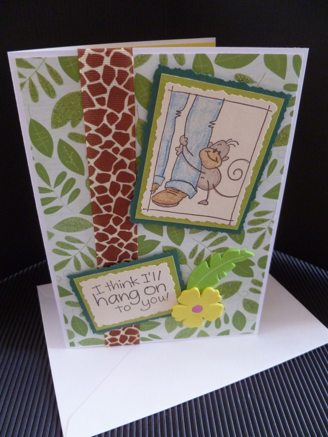 I Think I'll Hang On To You Handmade Greetings Card
