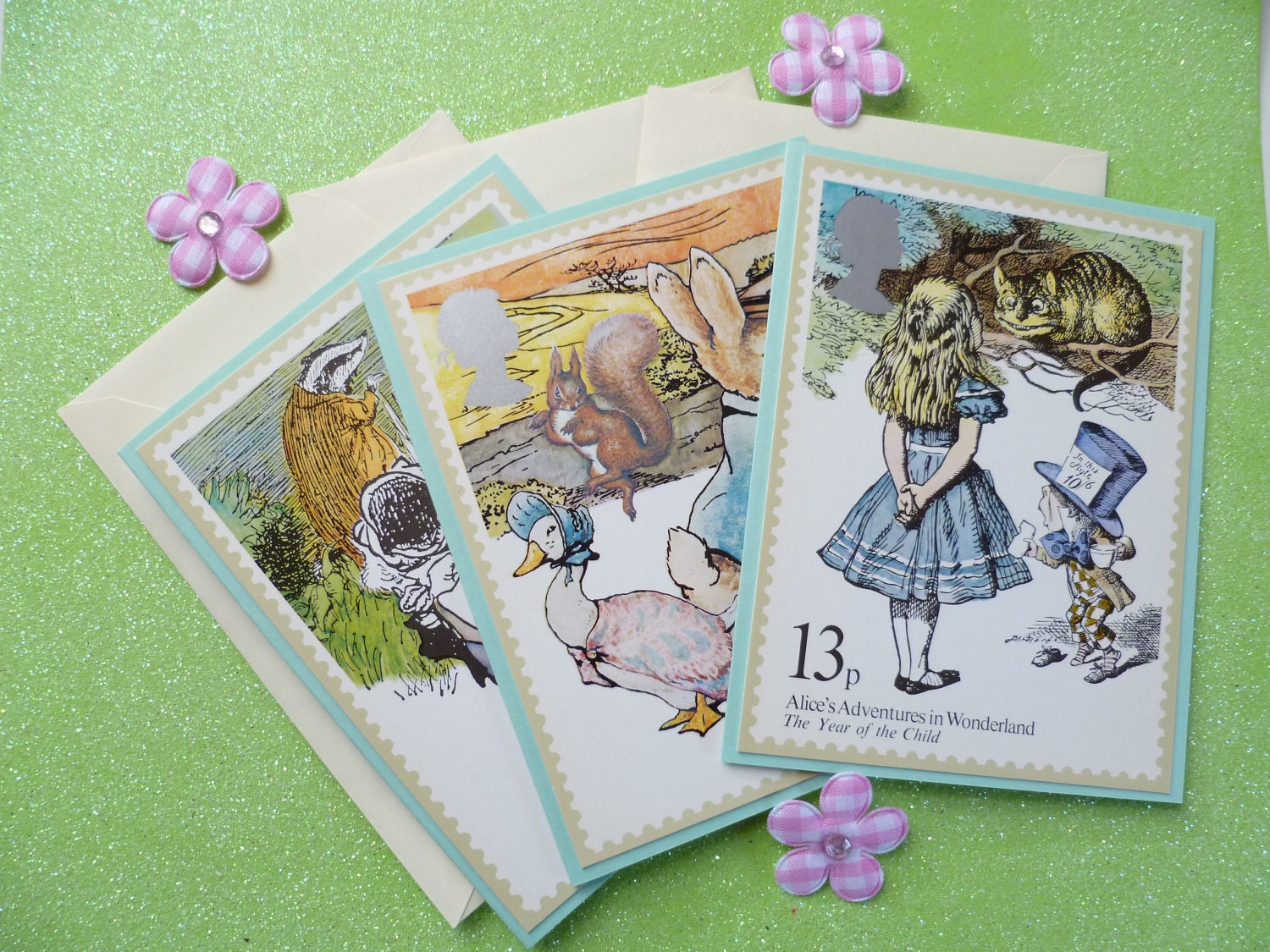 The Year of the child postage stamp postcard notecards