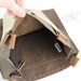 Waxed Canvas Tote Bag -Women's Shoulder Bag - Vintage Lace - Chestnut Brown