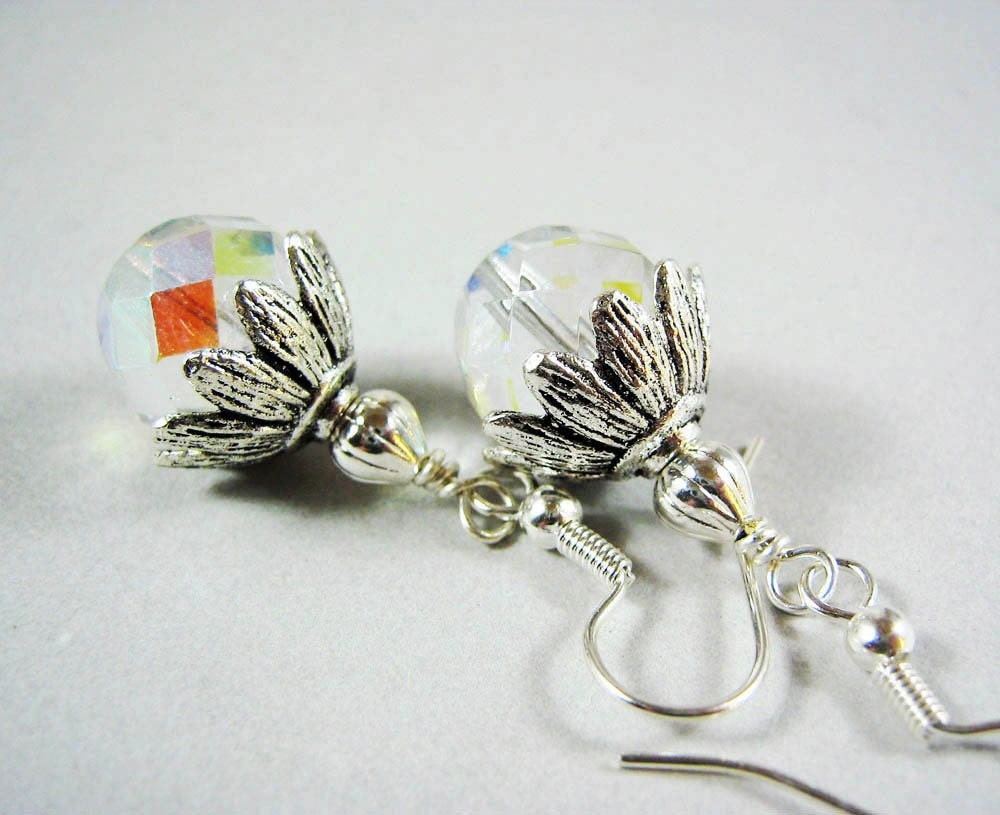 Crystals and Sunflowers Earrings